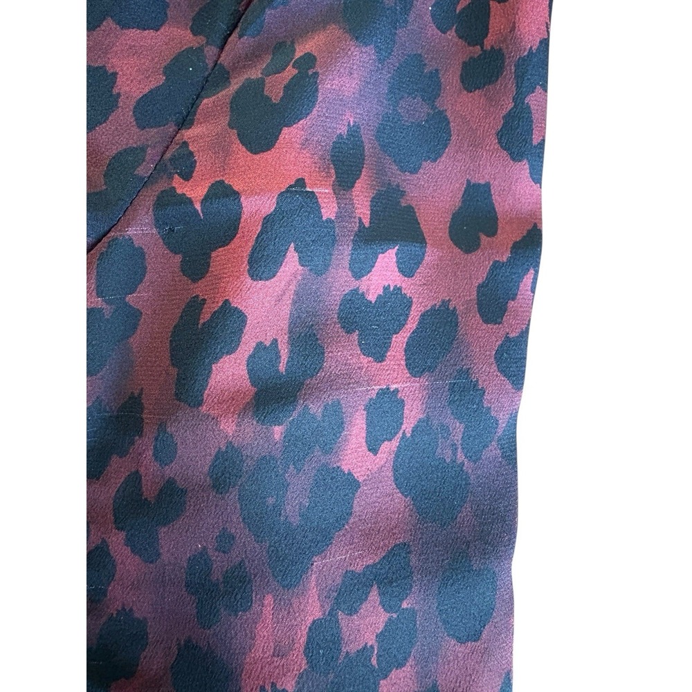Saint Laurent Dress Womens XS Leopard Print Silk Mini Long Sleeve Indie Sleaze - Picture 10 of 10